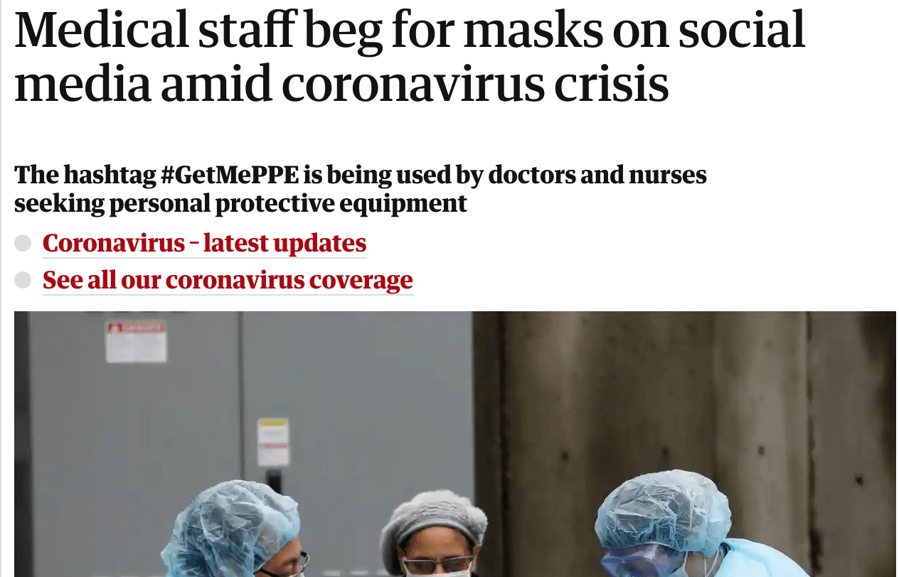 Mask Share UK PPE shortage